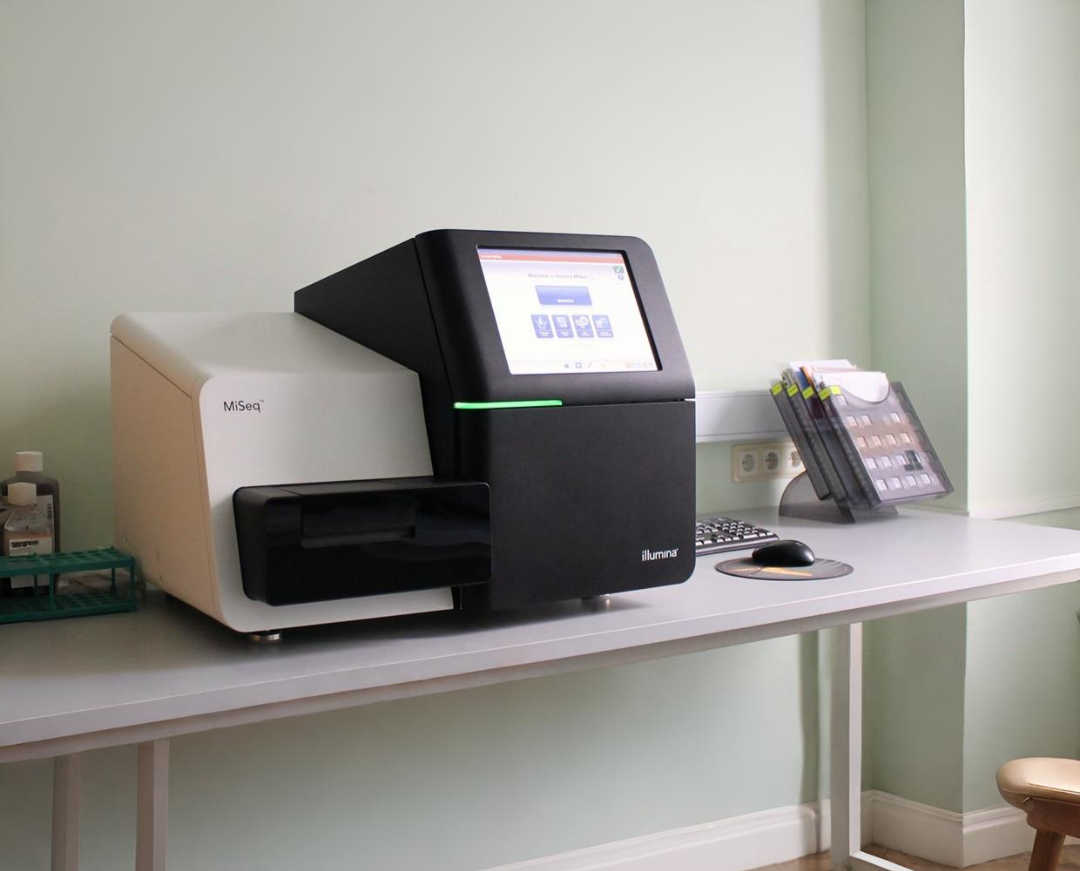 Illumina sequencer on a table